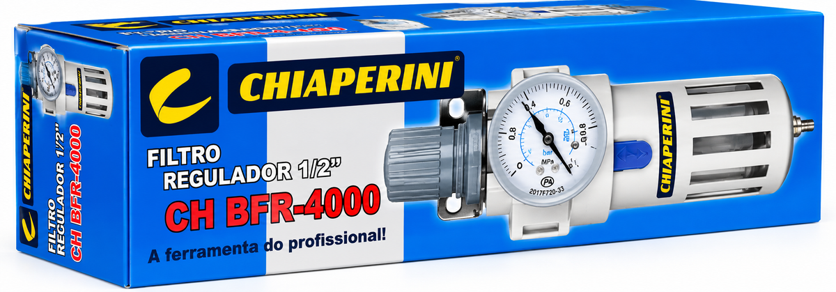 Filtro regulador de ar rosca 1/2" Chiaperini CH BFR-4000 (1020)