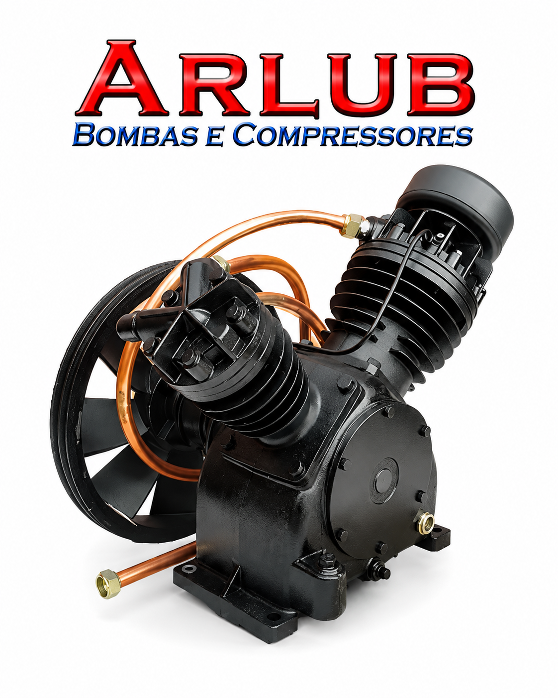 Unidade compressora cabeçote 25 pés de 175 Psi 02 pistão Wayne