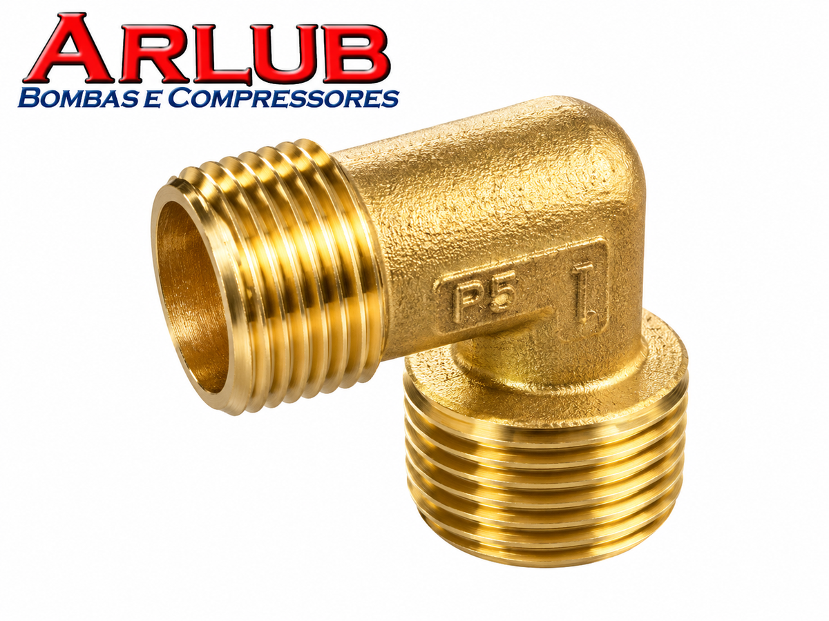Cotovelo da tampa de rosca macho 1/2"x 3/8" para moto compressores (A153)