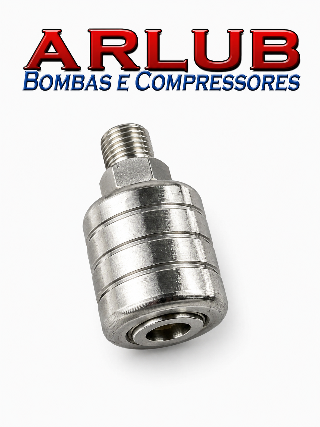 Engate rápido 1/4" x 1/4" de ferro rosca macho para conexões de ar (A105)