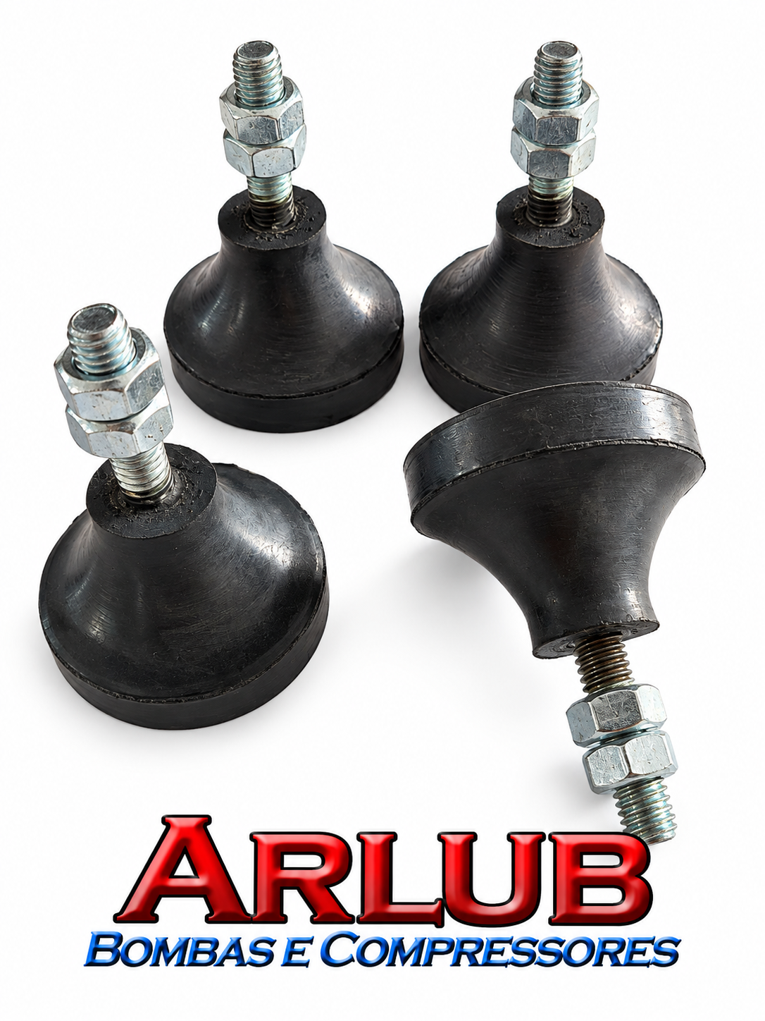 Jogo de amortecedor para compressor 70kg Nº 1 / parafuso 5/16" - Jogo 4 peça (1039)