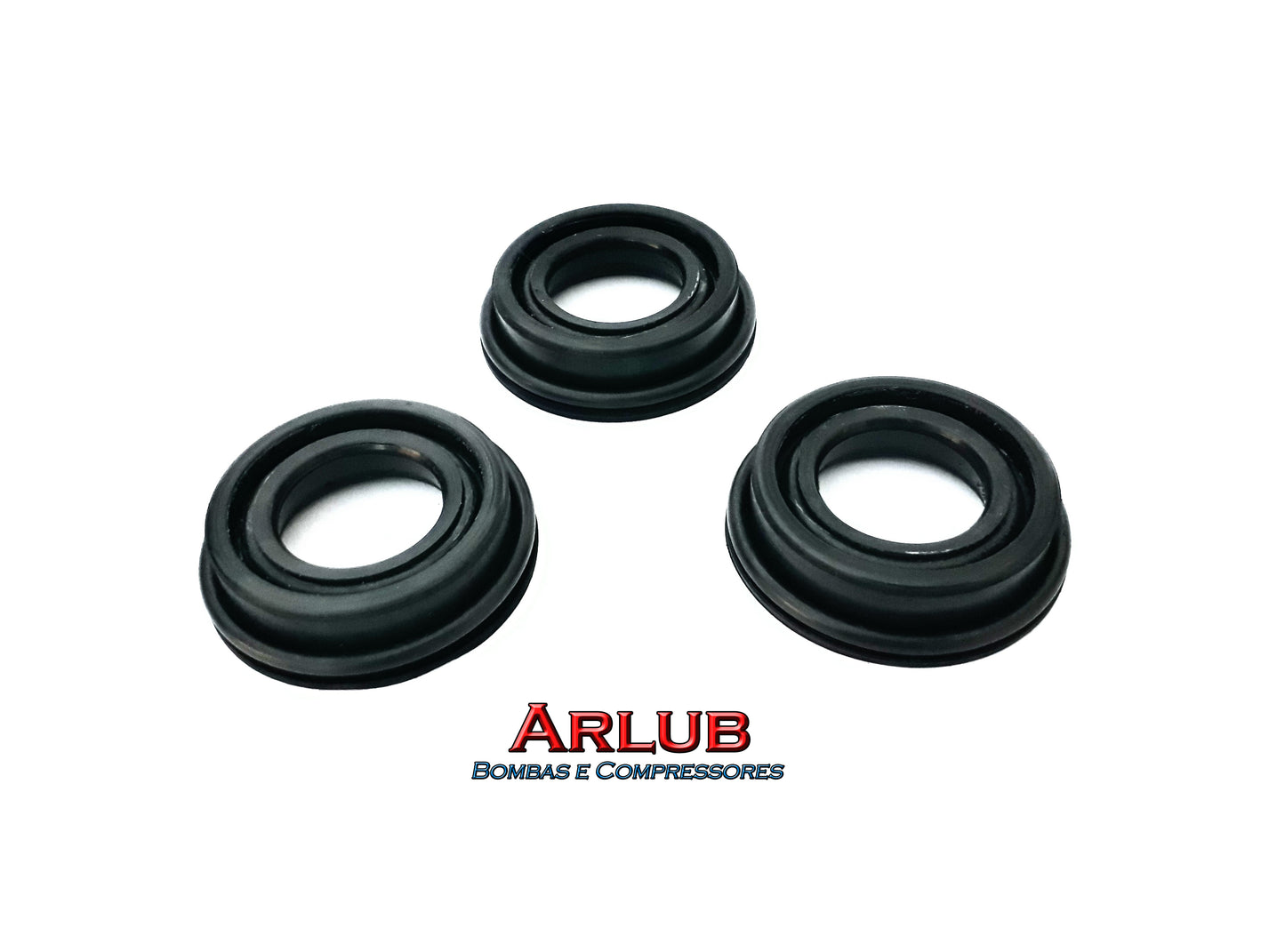 Kit 03 gaxeta 28mm com aba para lavadora de alta pressão Hidromar (1081)