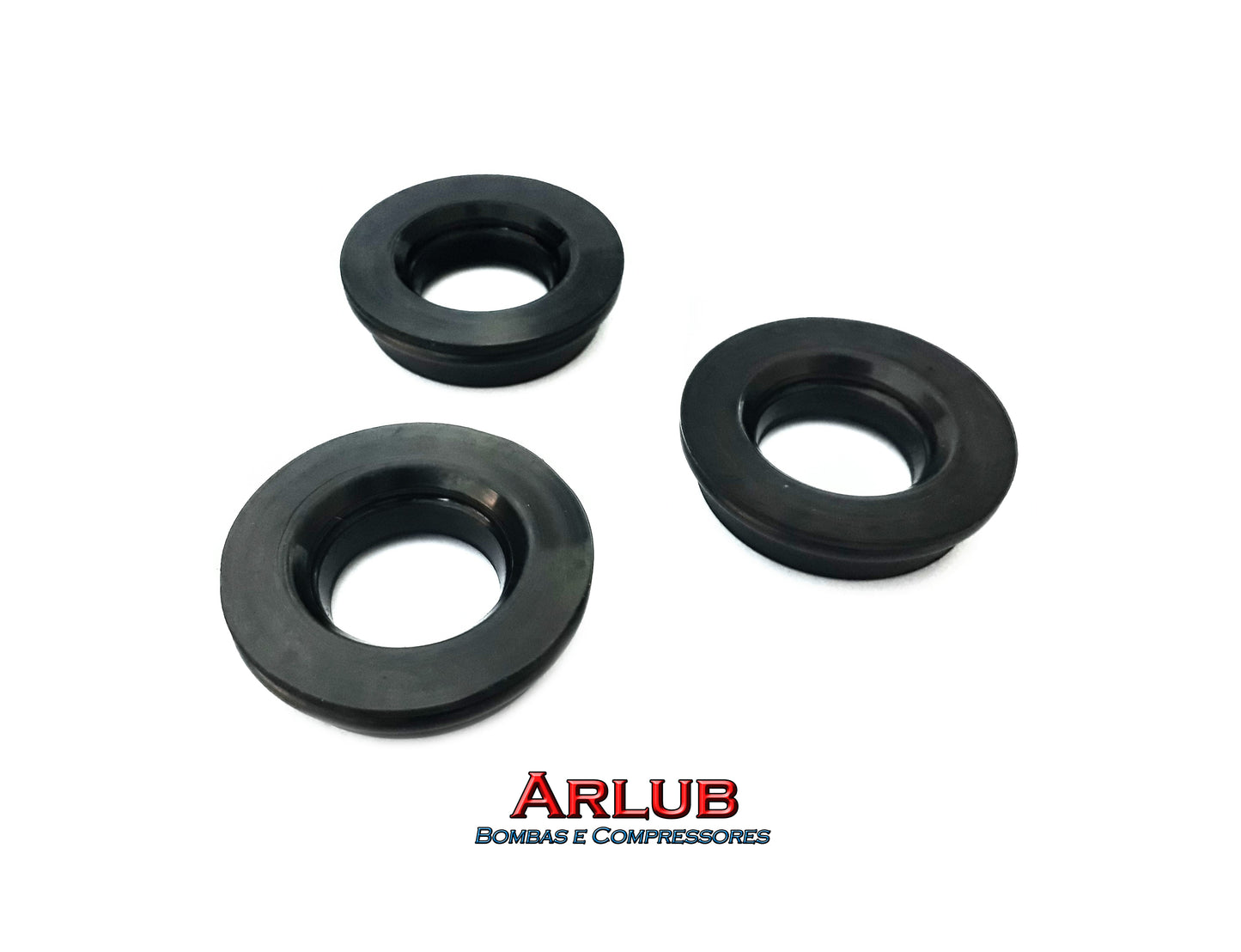 Kit 03 gaxeta 28mm com aba para lavadora de alta pressão Hidromar (1081)