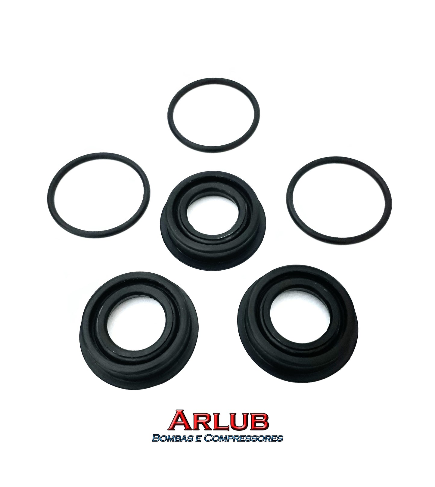 Kit 03 gaxeta 28mm com aba para lavadora de alta pressão Hidromar (1081)