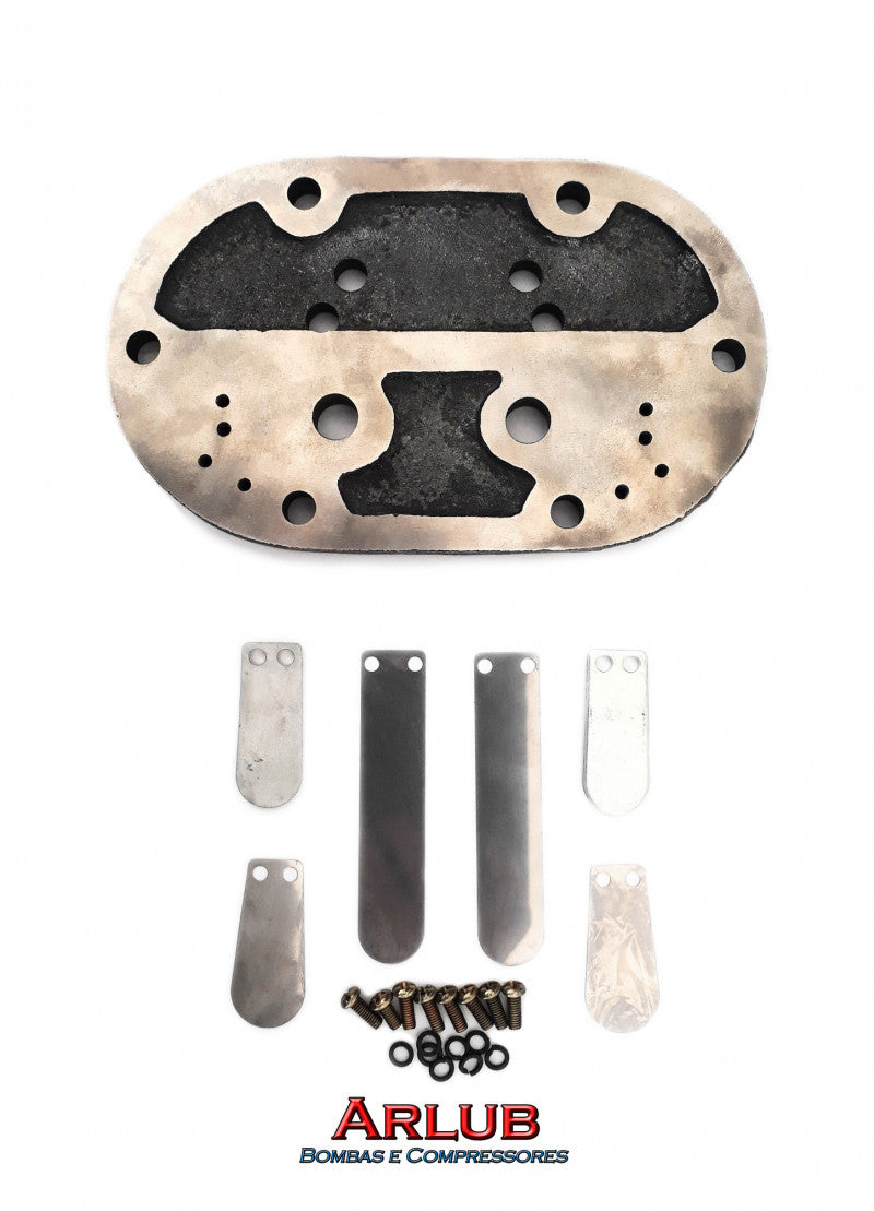 Placa de válvula + reparos para compressores Chiaperini 10 MPI (A661)