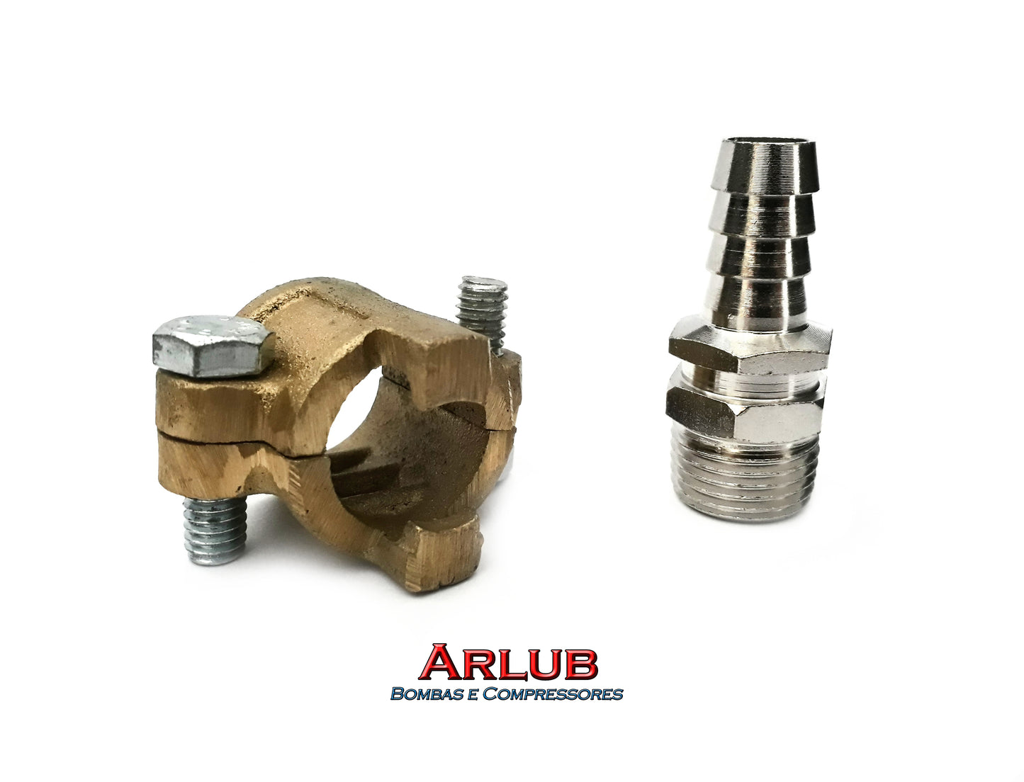 Kit espigão + abraçadeira para mangueira de lava rápido de 1/2" (K070)