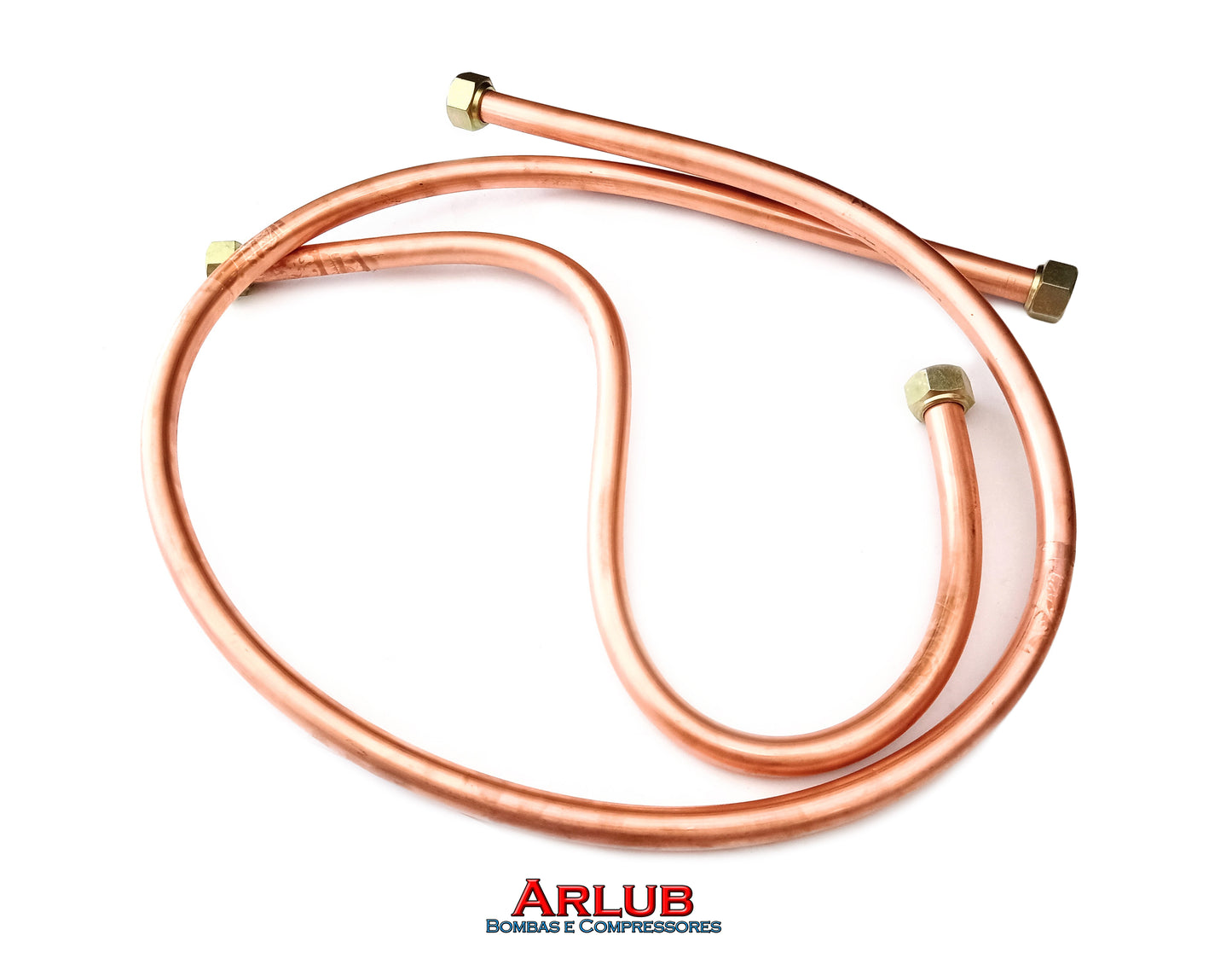 Serpentina de cobre completa com porcas e flanges para compressor Primax 525 (P004)