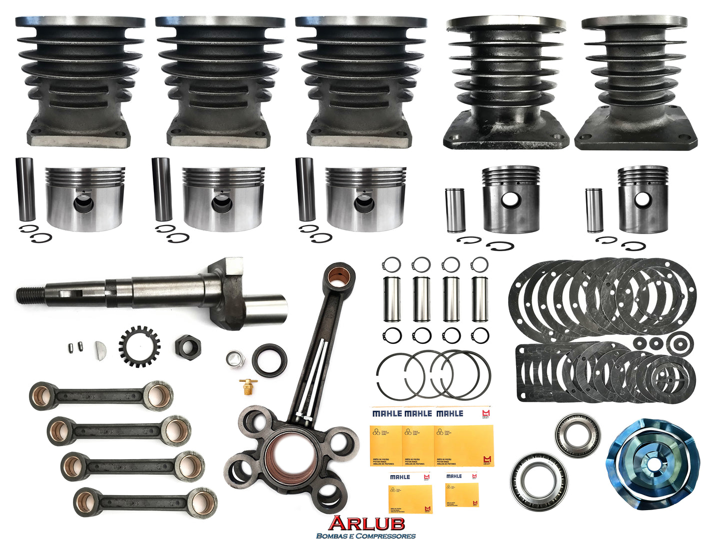 Kit peças de reposição para compressor de ar Schulz Mswv 60 Fort 60 pés (CX01)