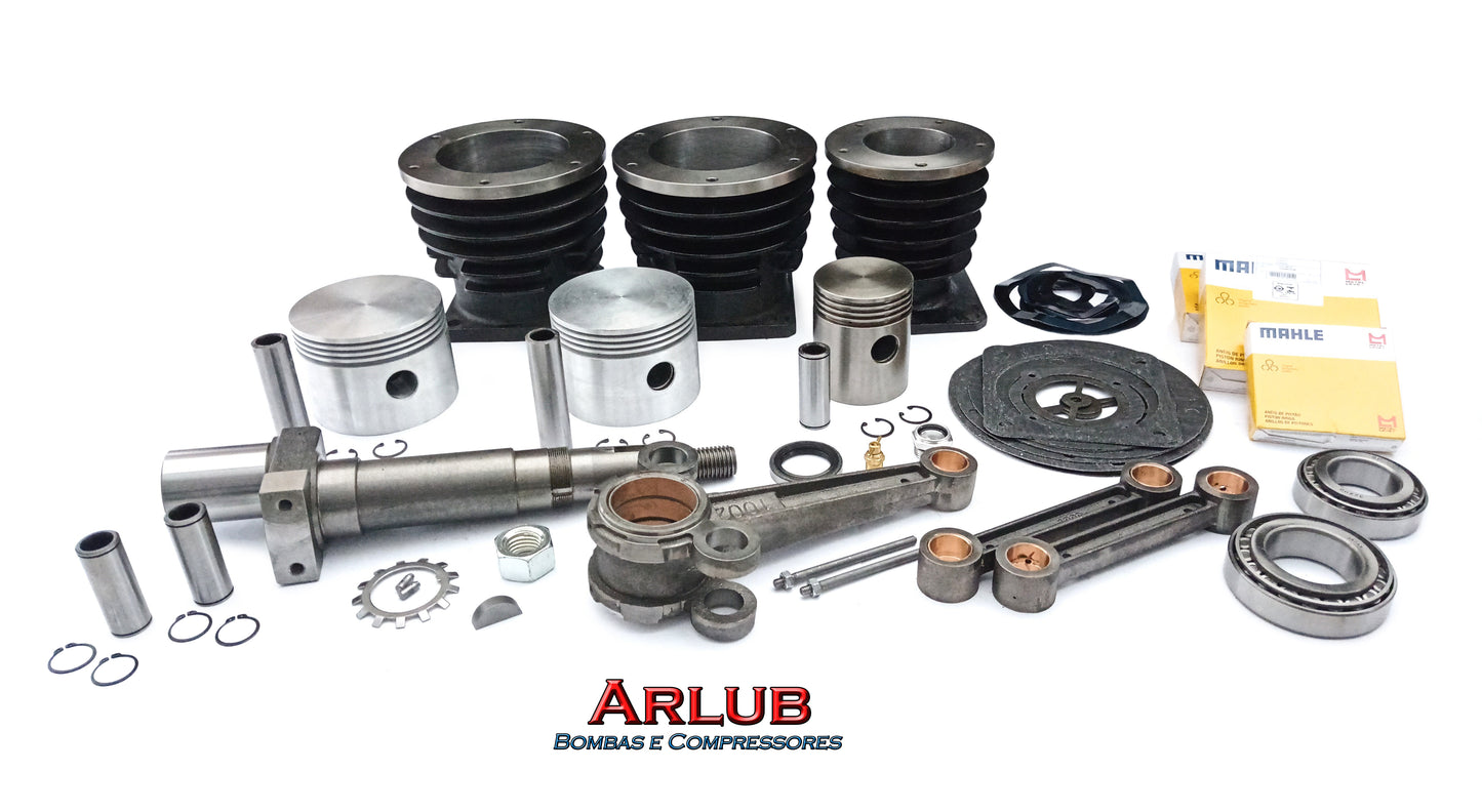 Kit peças de reposição para compressor de ar Chiaperini CJ 40 ap3v 40 pés (CX06)