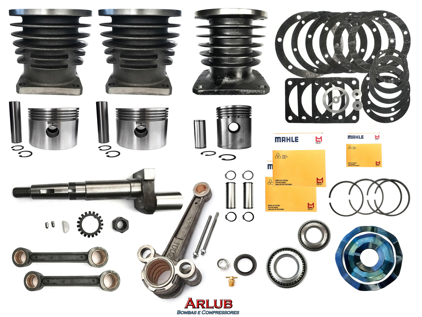 Kit peças de reposição para compressor de ar Chiaperini CJ 40 ap3v 40 pés (CX06)