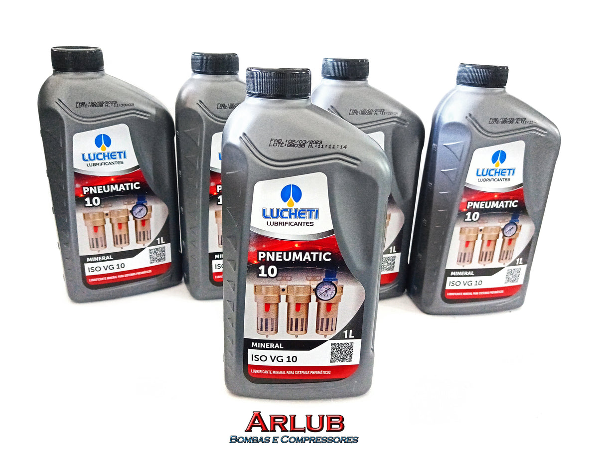 Óleo lubrificante pneumático Lucheti ISO VG 10 Mineral 1 Litro (CX27 ...