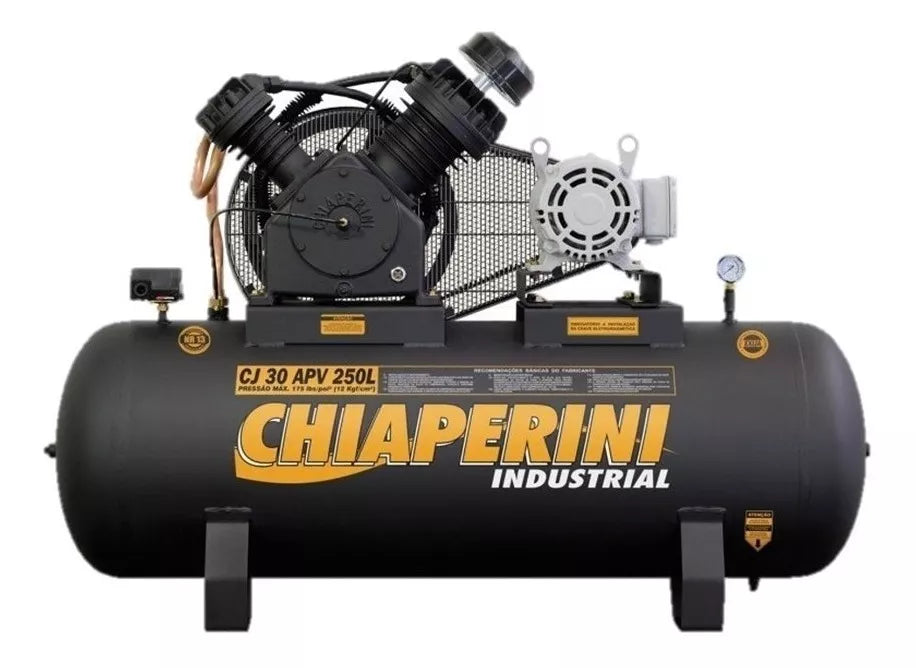 Compressor de ar elétrico Chiaperini CJ 30 Apv 250L Trifásico (P022)