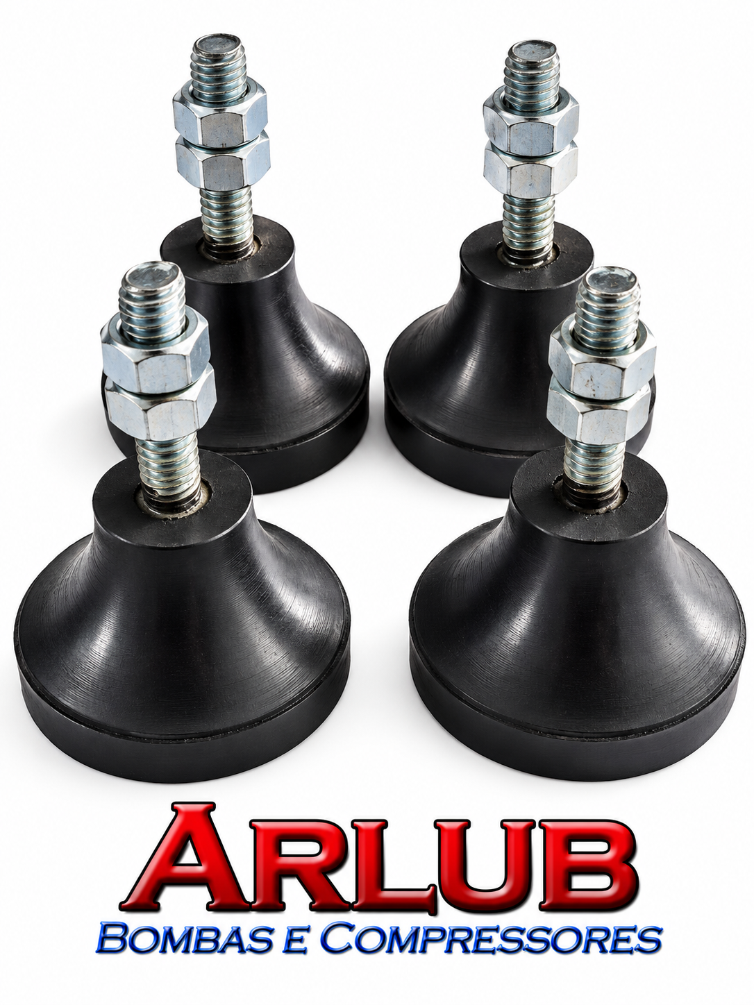 Jogo de amortecedor para compressor 70kg Nº 1 / parafuso 5/16" - Jogo 4 peça (1039)