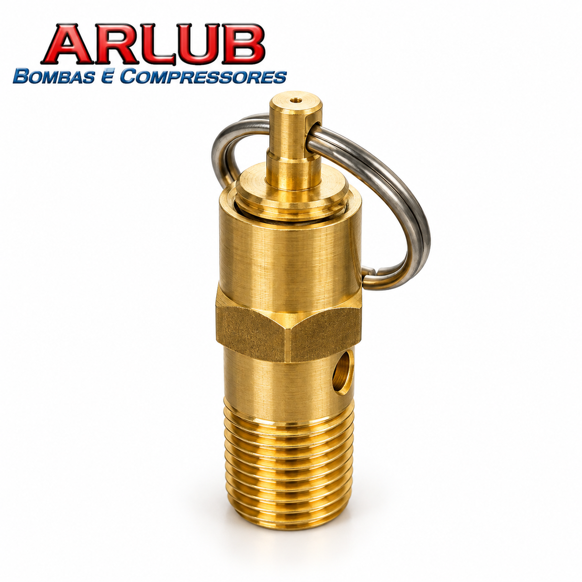 Válvula de segurança BP 125 PSI de rosca 1/4" para compressores de ar (A156)