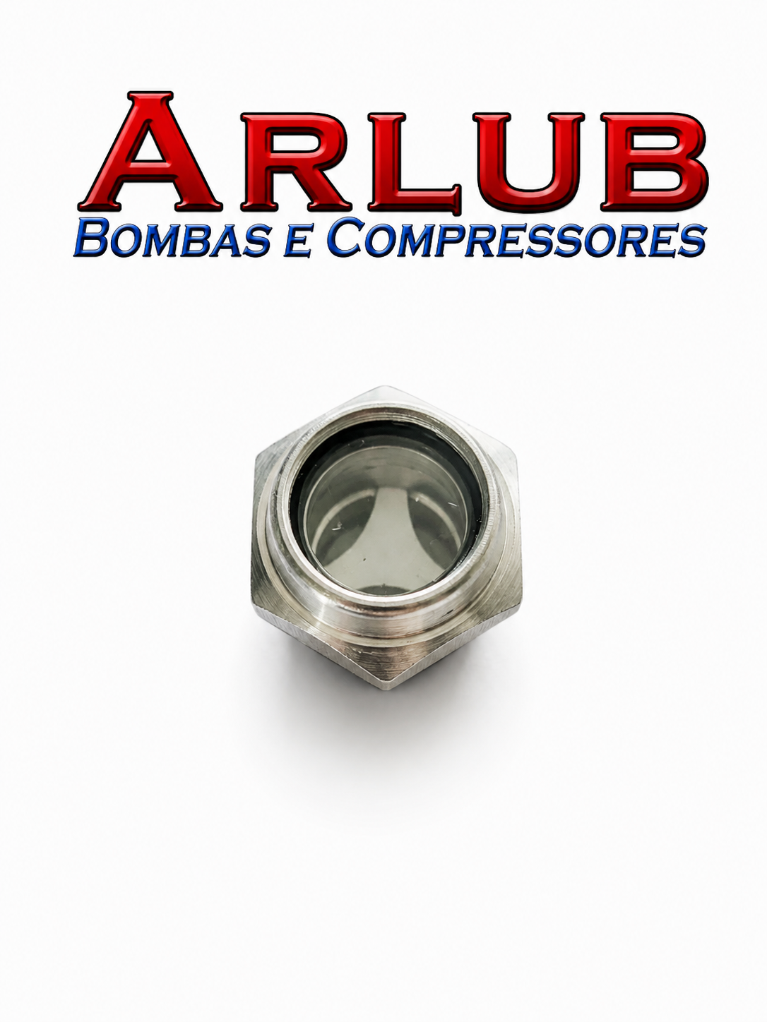 Visor do nível do óleo de rosca 1/2" para diversos compressores e outros equipamentos (A091)