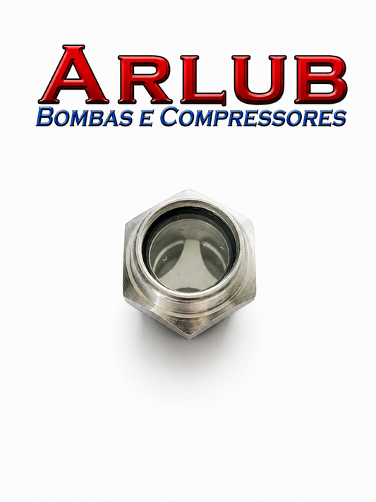 Visor do nível do óleo de rosca 1/2" para diversos compressores e outros equipamentos (A091)