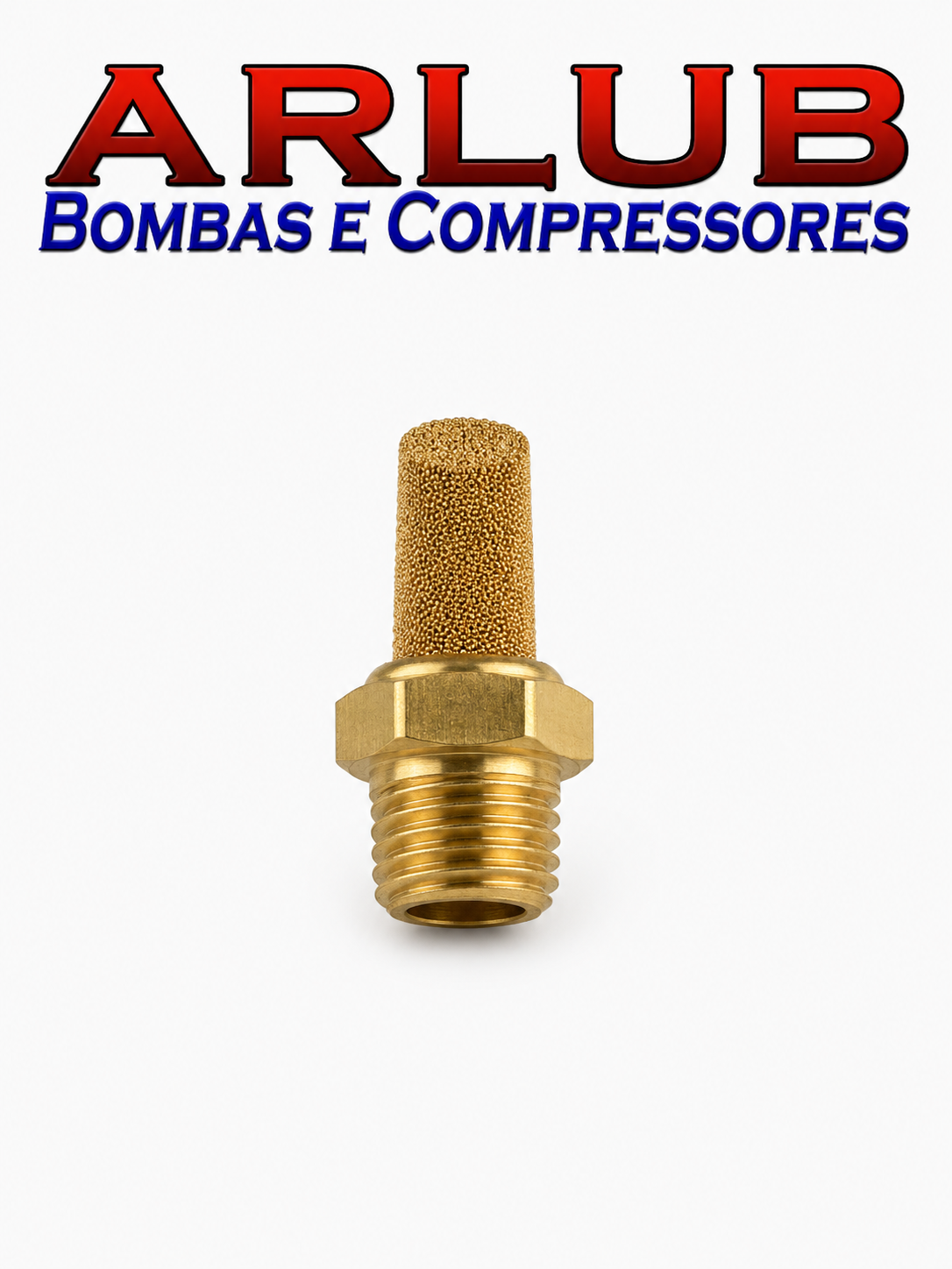 Silenciador pneumático rosca 1/8" para propulsora Bozza 11020/12020-G1 ou uso diverso (A083)