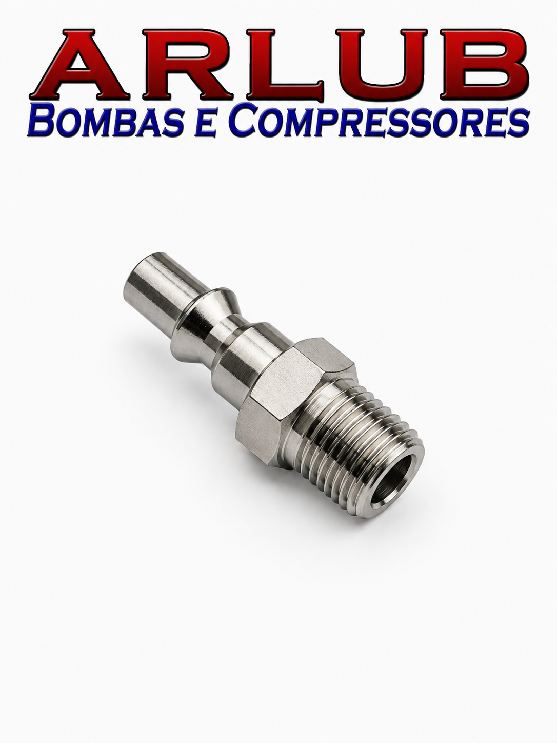 Pino do engate rápido 1/4" por rosca macho 1/4" Npt (A107)