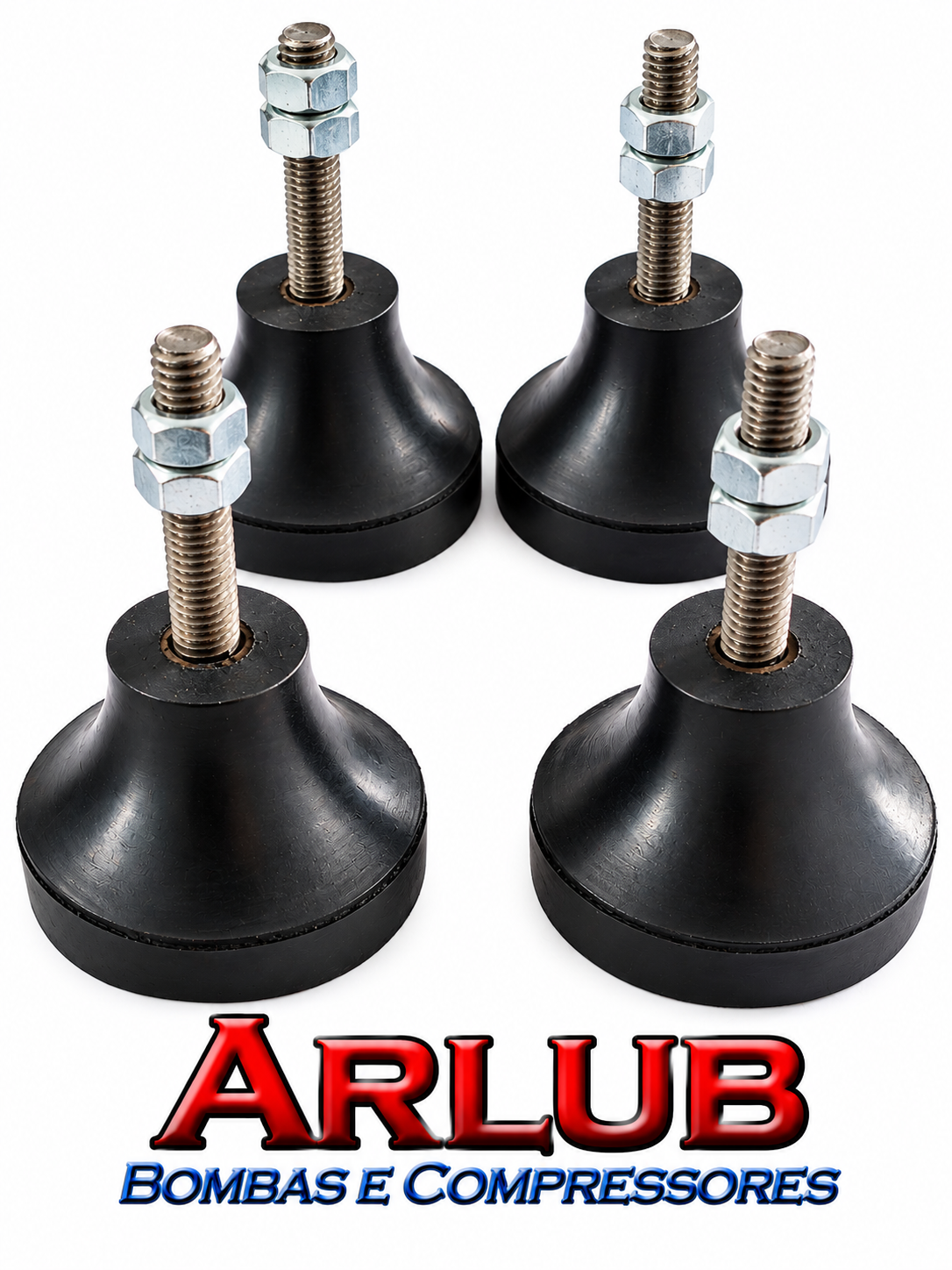 Jogo de amortecedor para compressor 200kg Nº 2 / parafuso 5/16" - Jogo 4 peça (1038)
