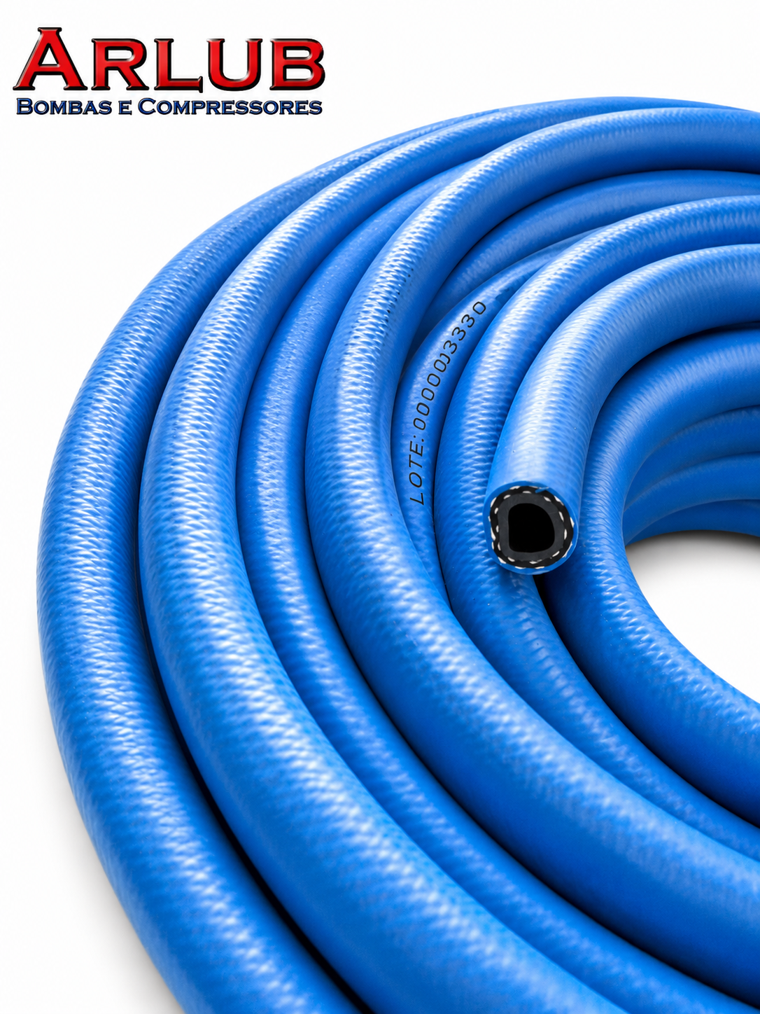 Mangueira de 1/2" Azul 1000 Psi para lavadoras de alta pressão rolo 50m (P013)