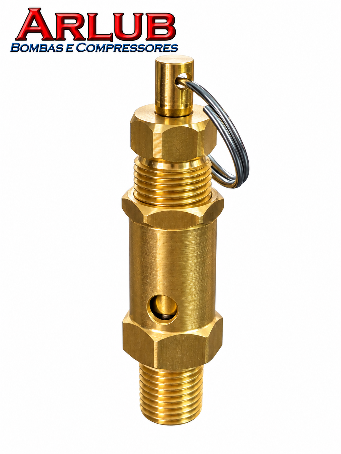 Válvula de segurança AP 175 PSI de rosca 1/4" para compressores de ar (A152)