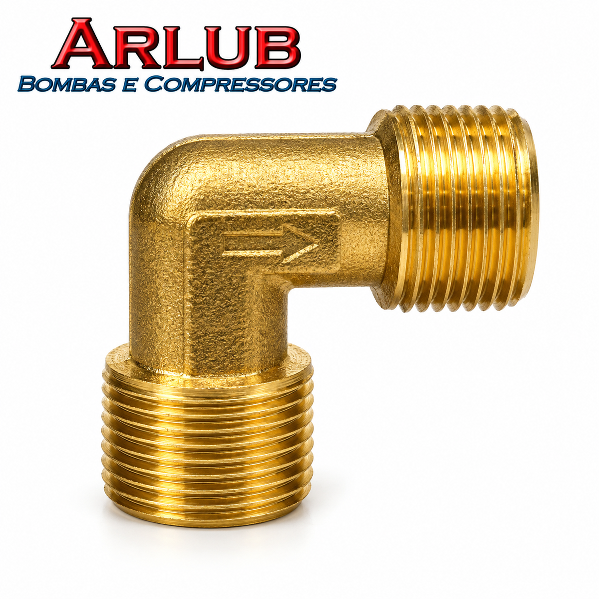 Cotovelo da tampa de rosca macho  3/8"x 3/8" para moto compressores (A154)