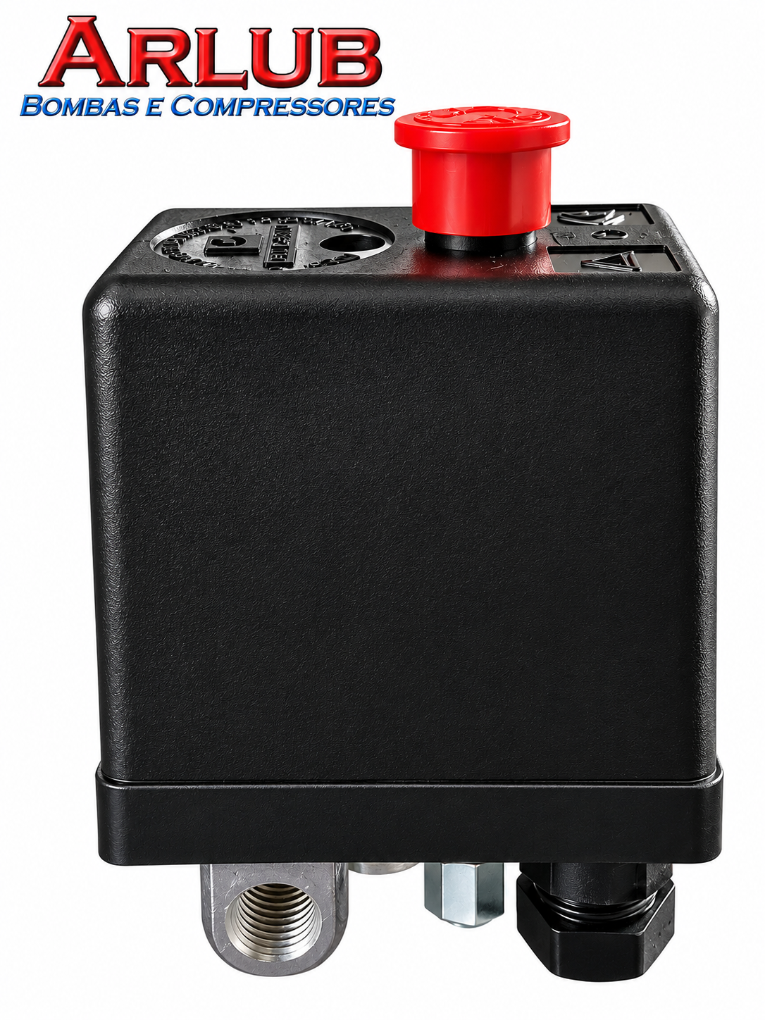 Pressostato bipolar para compressores de ar 80-120 de 4 vias / botão - Chiaperini (1029)