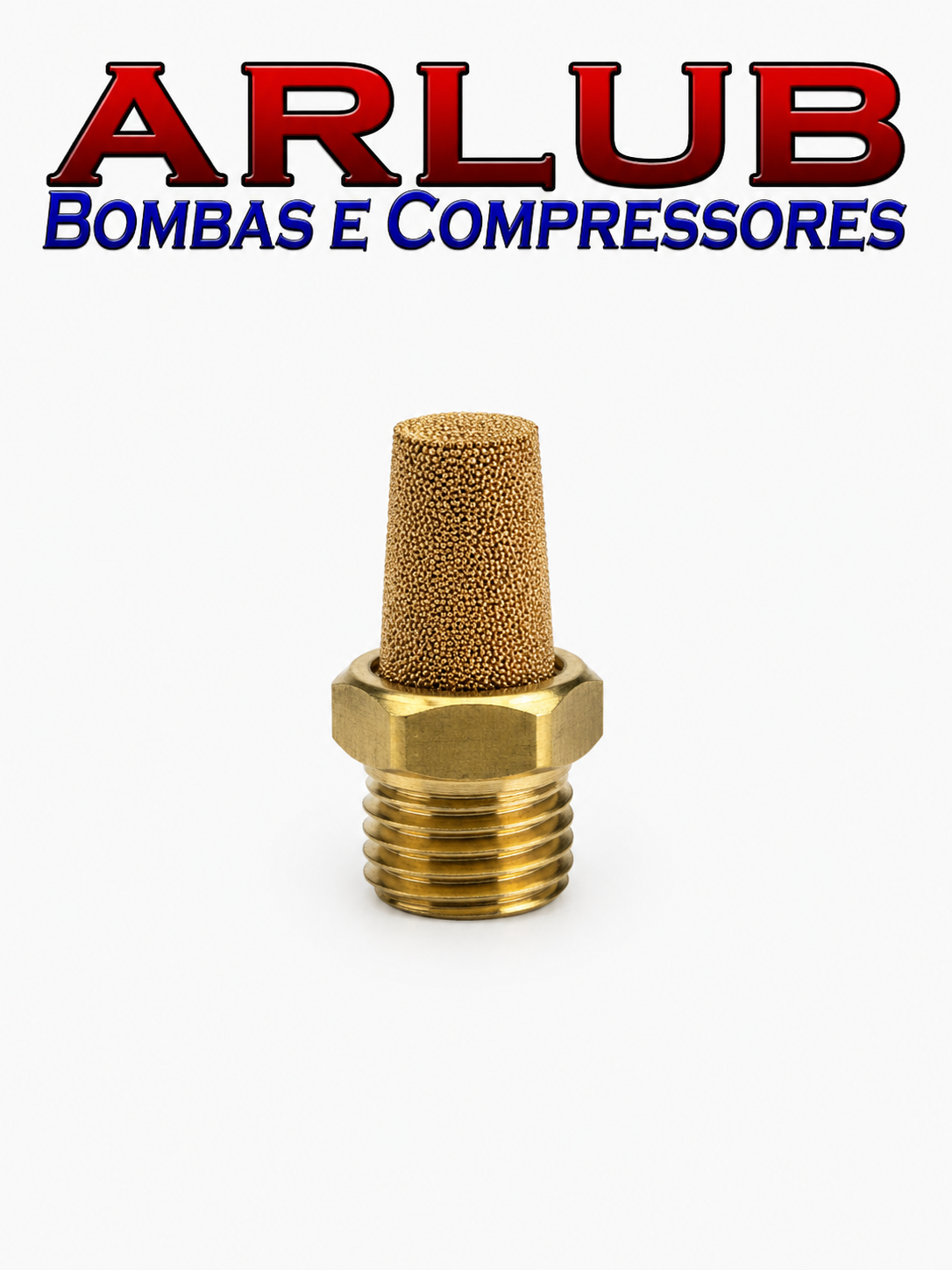Silenciador pneumático rosca 1/4" para propulsora Bozza 11020/12020- G2 à G5 - uso diverso (A053)
