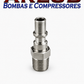 Pino do engate rápido 1/4" por rosca macho 1/4" Npt (A107)