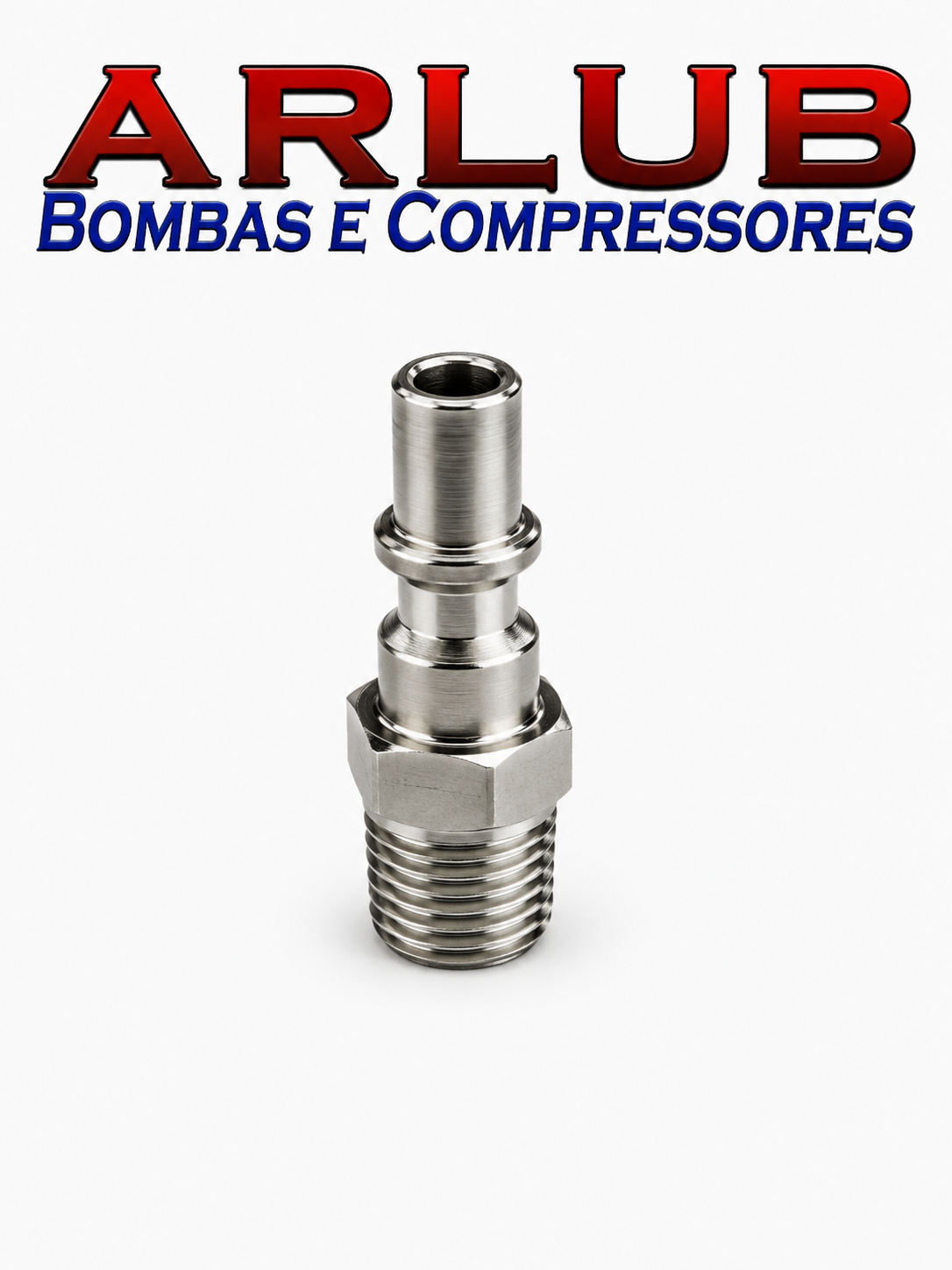 Pino do engate rápido 1/4" por rosca macho 1/4" Npt (A107)
