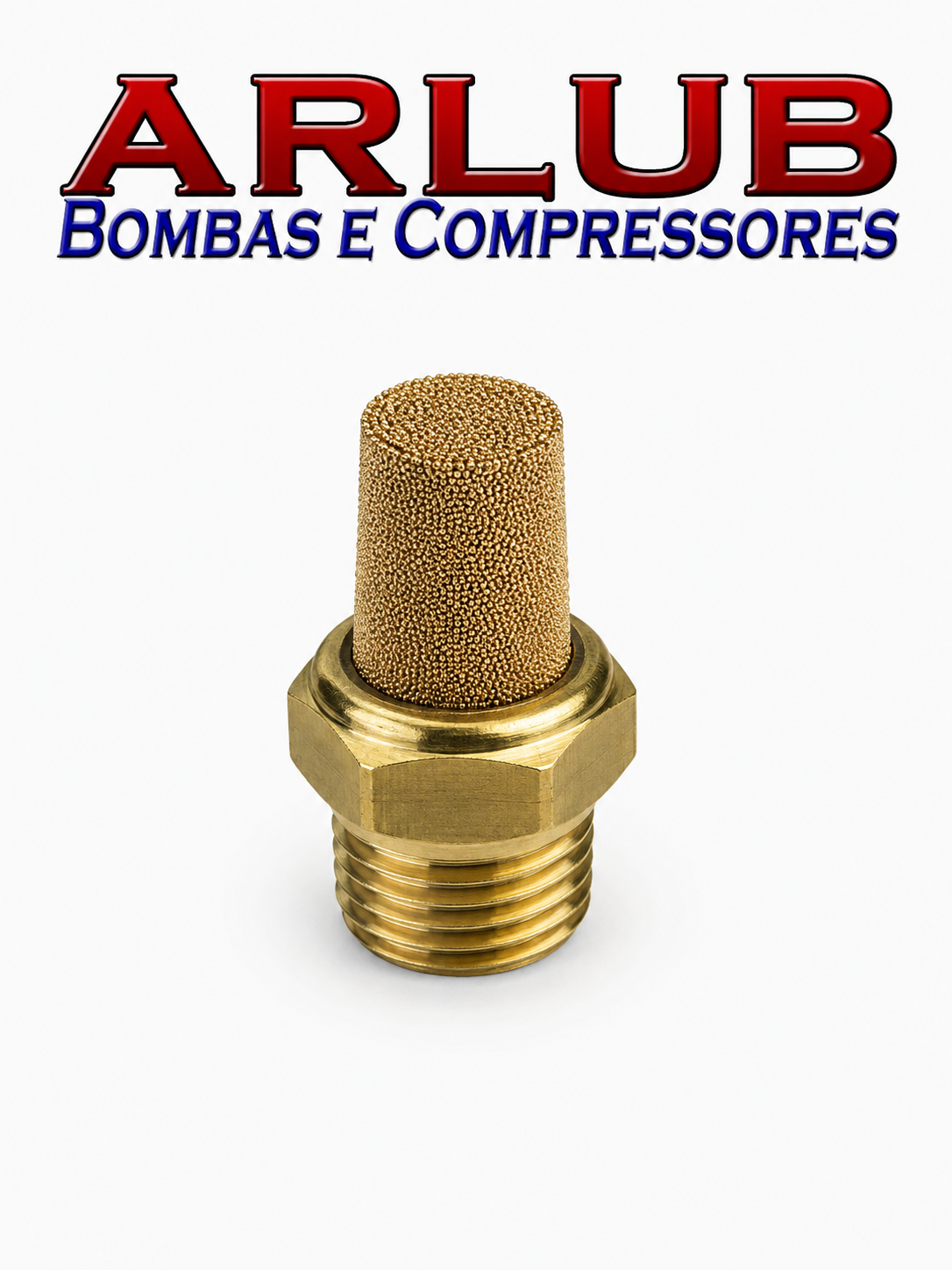 Silenciador pneumático rosca 1/4" para propulsora Bozza 11020/12020- G2 à G5 - uso diverso (A053)