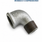 Cotovelo galvanizado rosca fêmea e macho 3/4" para conexões gerais (A110)