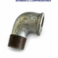 Cotovelo galvanizado rosca fêmea e macho 3/4" para conexões gerais (A110)