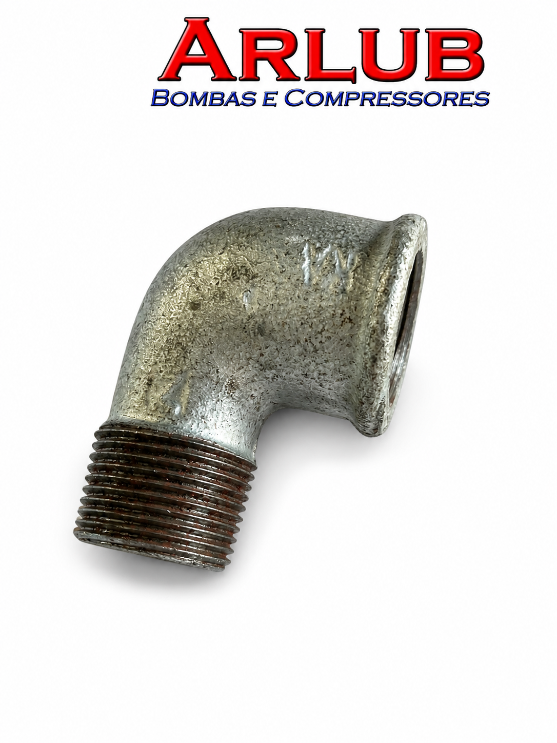 Cotovelo galvanizado rosca fêmea e macho 3/4" para conexões gerais (A110)