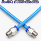 Mangueira espiral pu azul 8mm x 7m - com conexões de 1/4" macho nas pontas (1011)