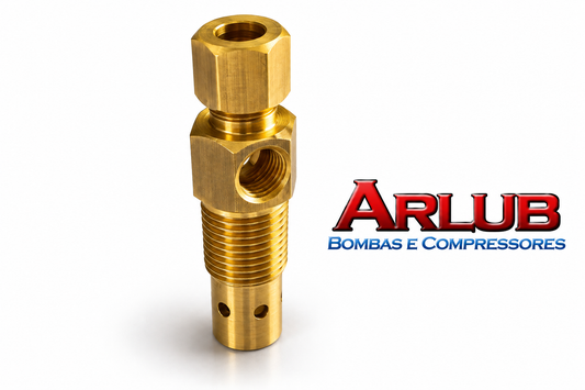 Válvula de retenção 3/8" x Tubo 5/16" x Furo lateral 1/8" Schulz 2,6/5,2 ML / CSV 10 Pro (A148)