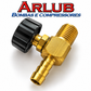 Registro de agulha de rosca macho 1/4" npt x espigão mangueira 1/4" (A129)