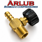 Registro de agulha de rosca macho 1/4" npt x espigão mangueira 1/4" (A129)