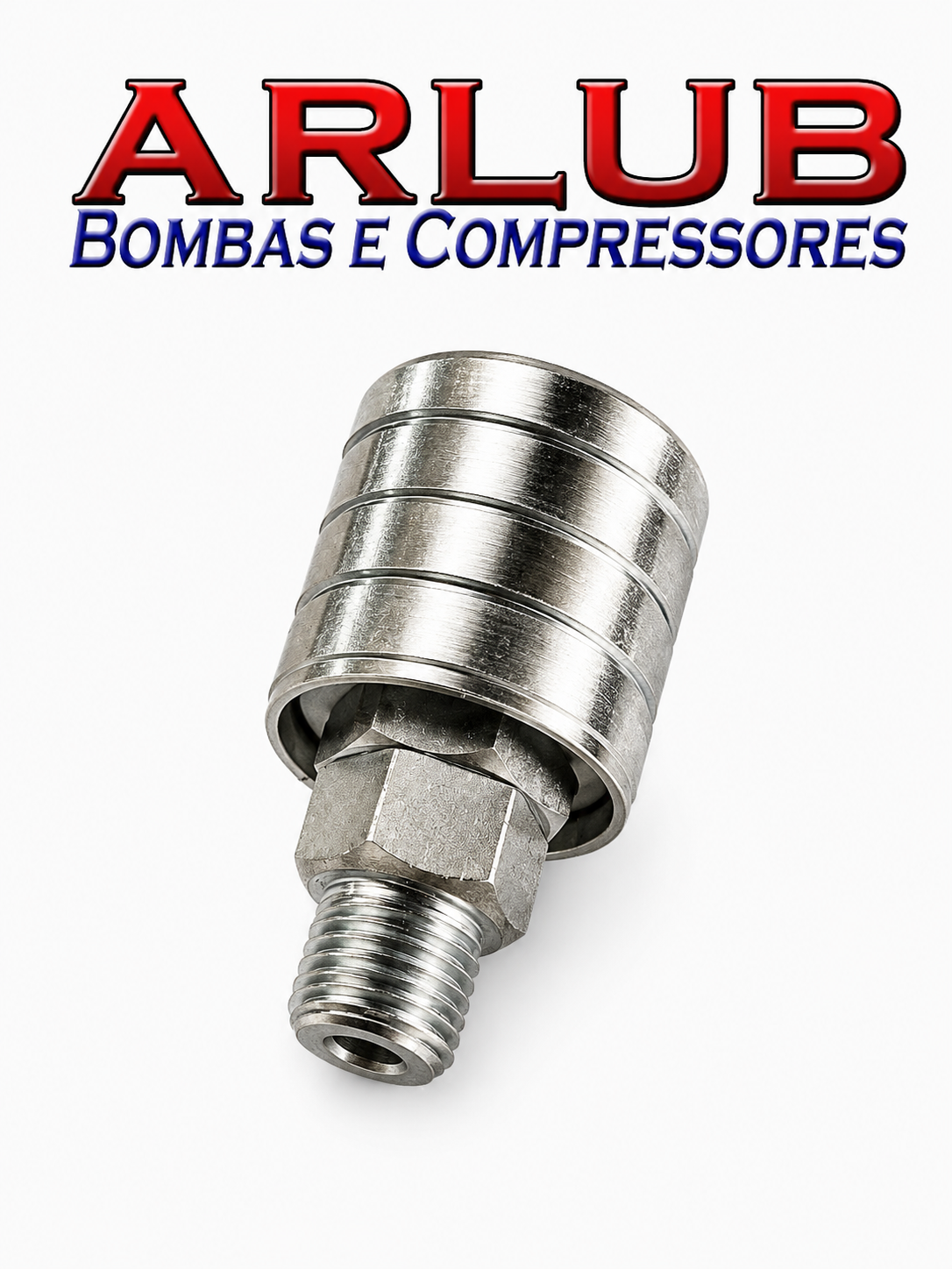 Engate rápido 1/4" x 1/4" de ferro rosca macho para conexões de ar (A105)