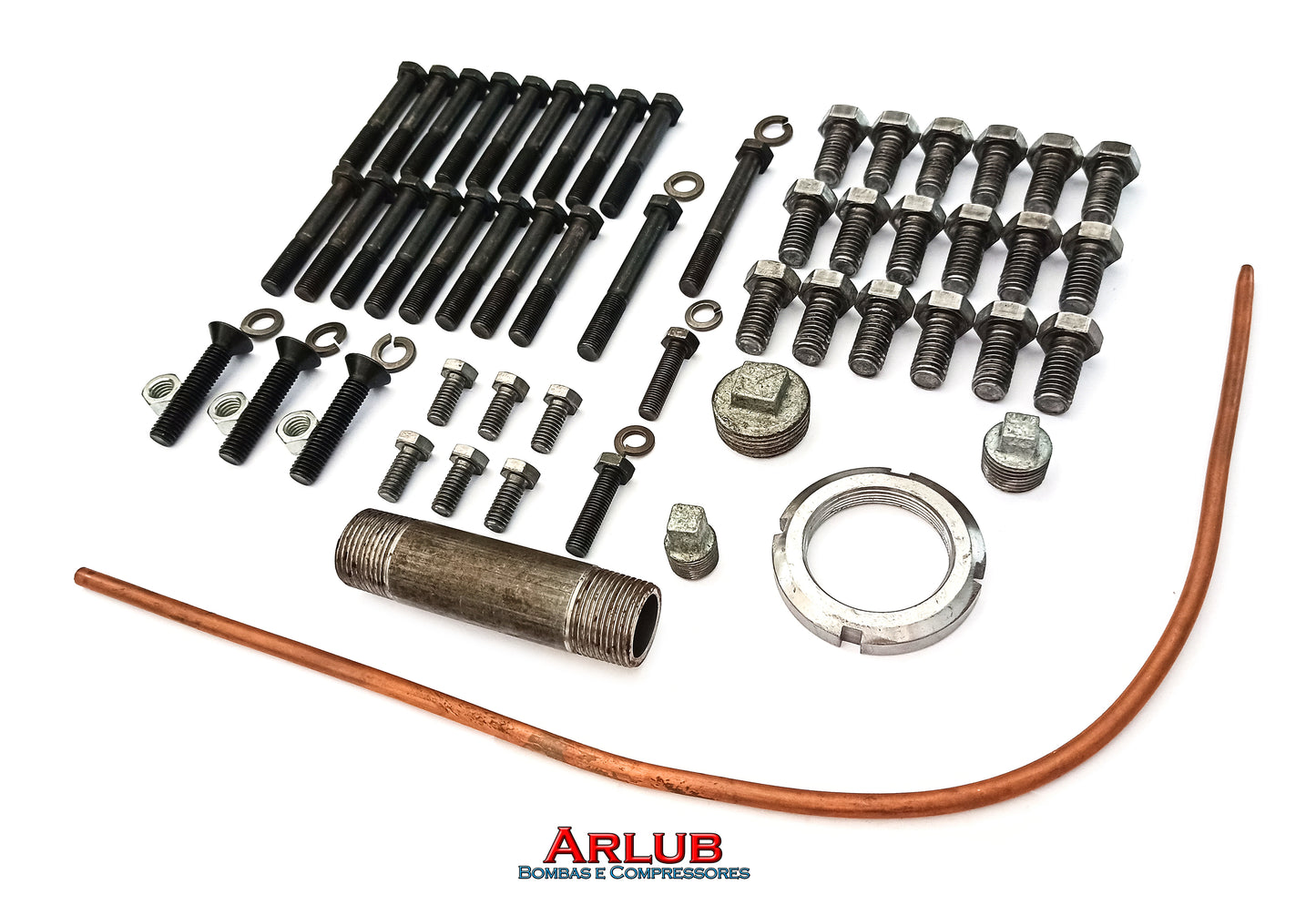 Kit parafuso e conexões para montagem compressor Wayne W800 e semelhantes (2029)