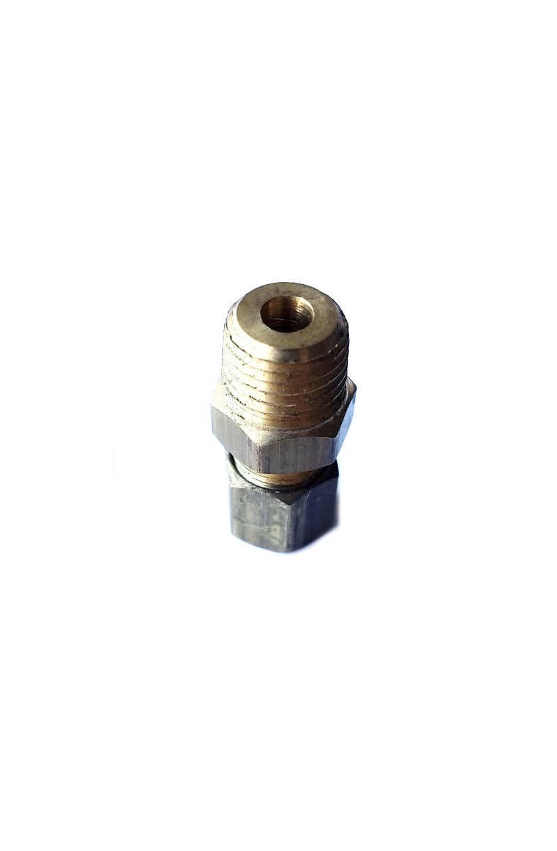 União tubo 1/4" e rosca externa de 1/4" para compressores e outros (A444)