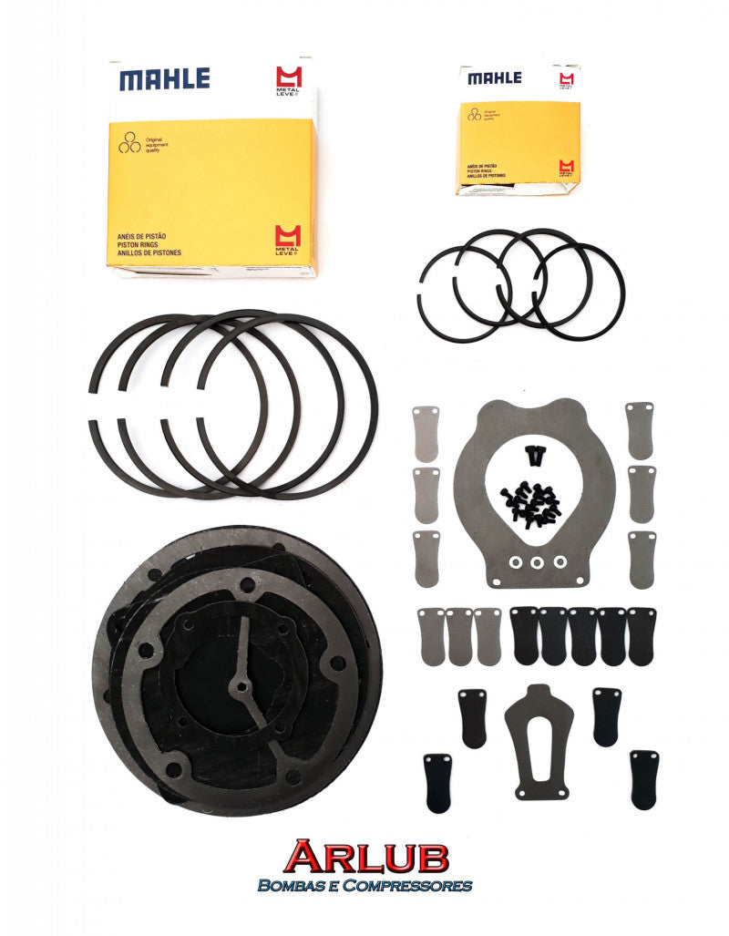 Kit vedação para compressores Schulz Msv 30 Max e Msv 40 Max (K035)