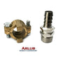 Kit espigão + abraçadeira para mangueira de lava rápido de 1/2" (K070)